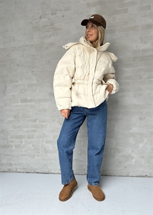 Tech seersucker oversized puffer jakke Tofu F9690 Ganni 